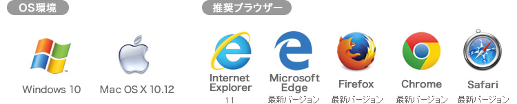 OS環境 推奨ブラウザ