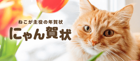 ねこが主役の年賀状 にゃん賀状