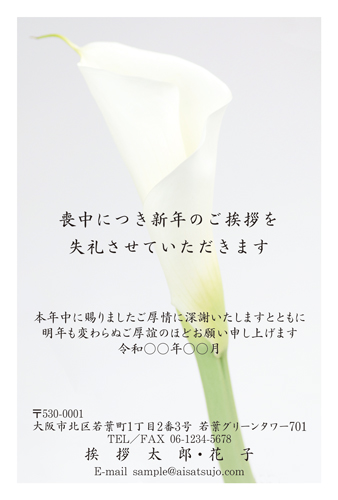 喪中はがき【M25C230】