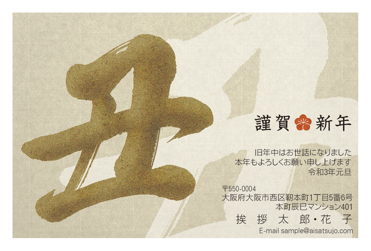 賀詞別 謹賀新年 N21c227 年賀状印刷なら挨拶状 Com 22年 寅年版