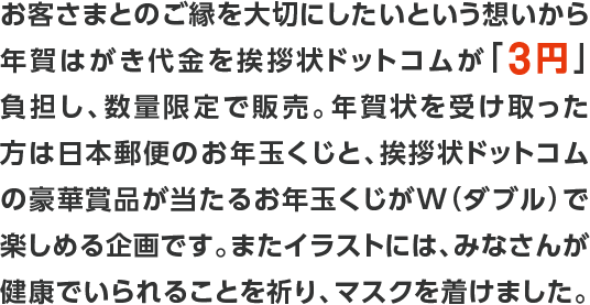 Wお年玉年賀はがき 60円 年賀状の印刷なら挨拶状 Com 22年 寅年版